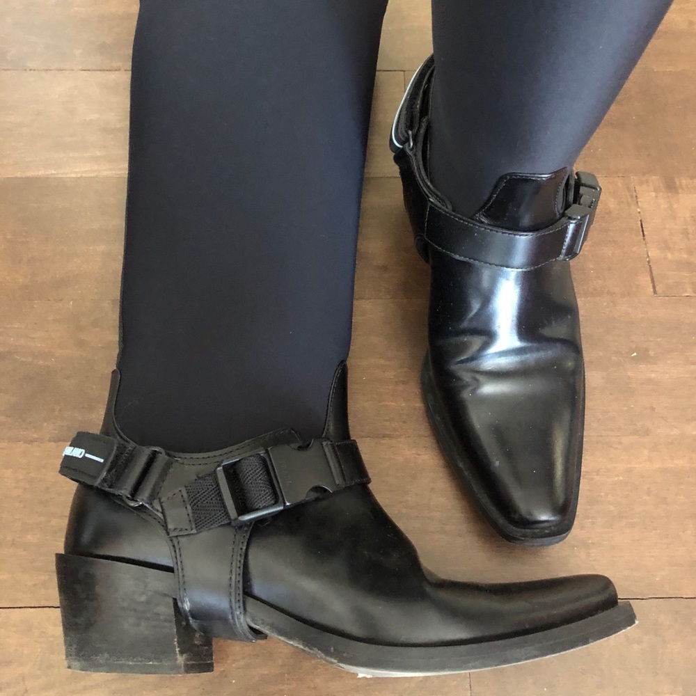 Prada Néoprène leather knee high boot